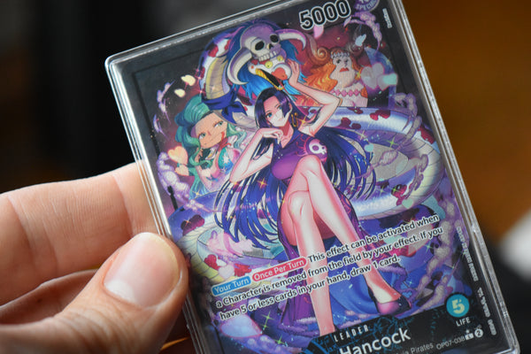 Boa Hancock (038) (Parallel) PCG 9.5 Gem Mint in a Slim Player Slab - closeup view.