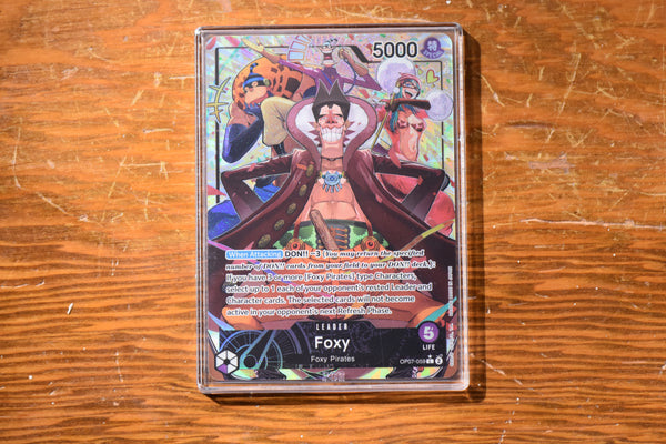 Foxy Parallel PCG 10 Flawless in a Slim Player Slab on a wooden shelf - front.