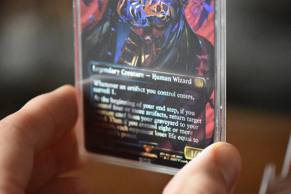 Golbez Surge Foil PCG 9.5 Gem Mint in a Slim Player Slab - closeup angle