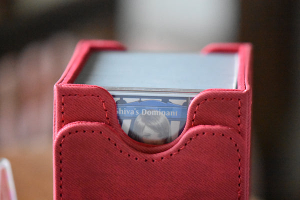 Jill Shiva's Dominant PCG 10 Pristine in a Slim Player Slab inside a red deckbox - deckbox