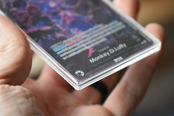 Monkey.D.Luffy 2nd Anniversary Promo PCG 10 Pristine in Slim Player Slab - closeup angle