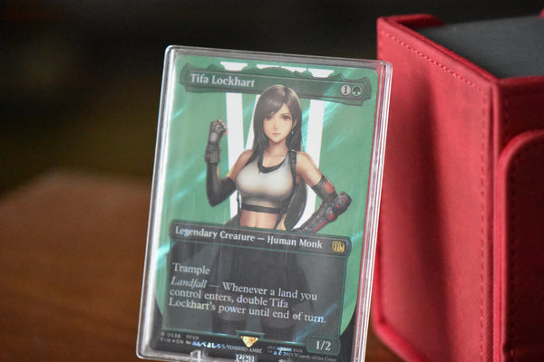 Tifa Lockhart Surge Foil PCG 9.5 Gem Mint in a Slim Player Slab - closeup