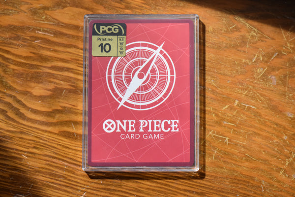 One Piece Leader Nefeltari Vivi encased in a PCG Slim Player Slab - grade view.