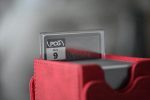 Cloud Ex Borderless PCG 9 Mint in a Slim Player Slab in a red deckbox - back view