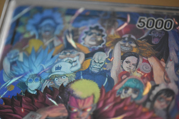 Donquixote Doflamingo 019 Alt Art PCG 9.5 in a Slim Player Slab - closeup angle