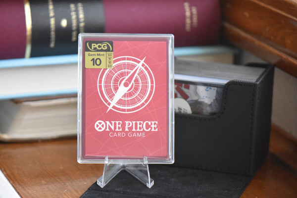 Enel Alt Art PCG 10 in a Slim Player Slab next to a black deckbox - back view.