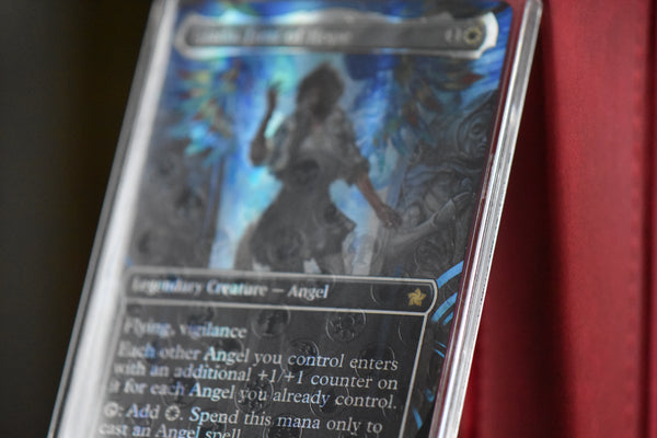 Giada Font of Hope Mana Foil PCG 9.5 Gem Mint in a Slim Player Slab - closeup texture