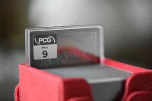 Kaalia of the Vast PCG 9 Mint in a Slim Player Slab inside a red deckbox - back view