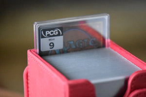 Kozilek Borderless PCG 9 Mint in a Slim Player Slab inside a red deckbox - back view
