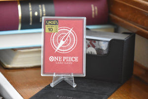 Grade label on a Kyros Alt Art Leader in a PCG 10 Gem Mint Slim Player Slab.