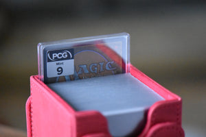Muldrotha Borderless PCG 9 Mint in a Slim Player Slab inside a red deckbox - back view