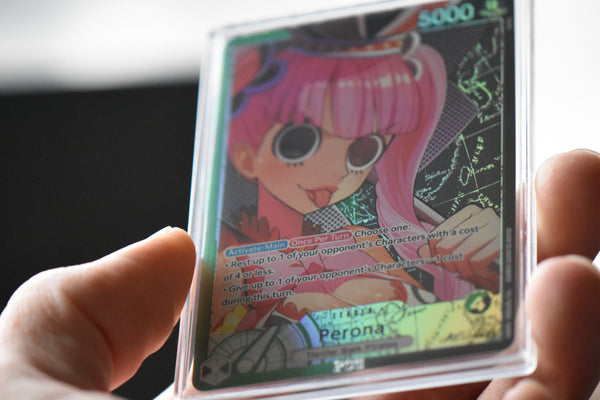 Perona 021 Alt Art PCG 9.5 Gem Mint in Slim Player Slab - closeup angle