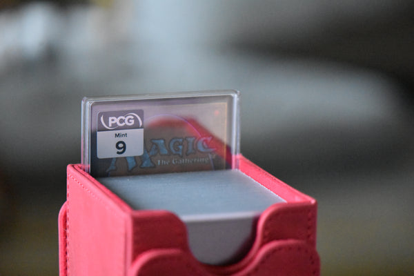The Ur Dragon Rainbow Foil PCG 9 Mint in a Slim Player Slab inside a deckbox - back view