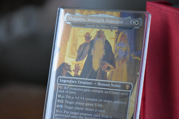 Theoden Borderless PCG 9.5 Gem Mint in a Slim Player Slab - closeup