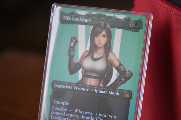 Tifa Lockhart Borderless PCG 9.5 Gem Mint in a Slim Player Slab - closeup