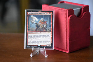 Torbran SLD 463 PCG 9 Mint in a Slim Player Slab next to a deckbox - front view