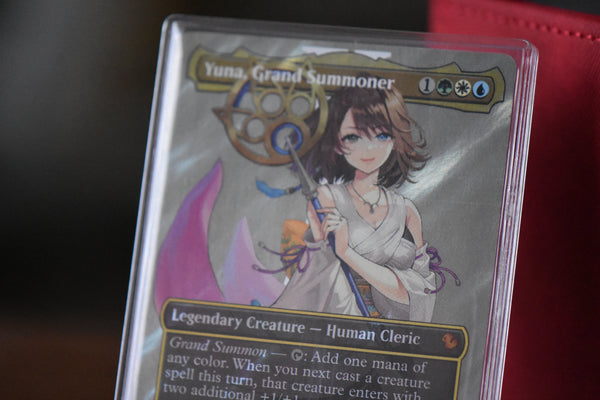 Yuna Grand Summoner PCG 9.5 Gem Mint in a Slim Player Slab - closeup